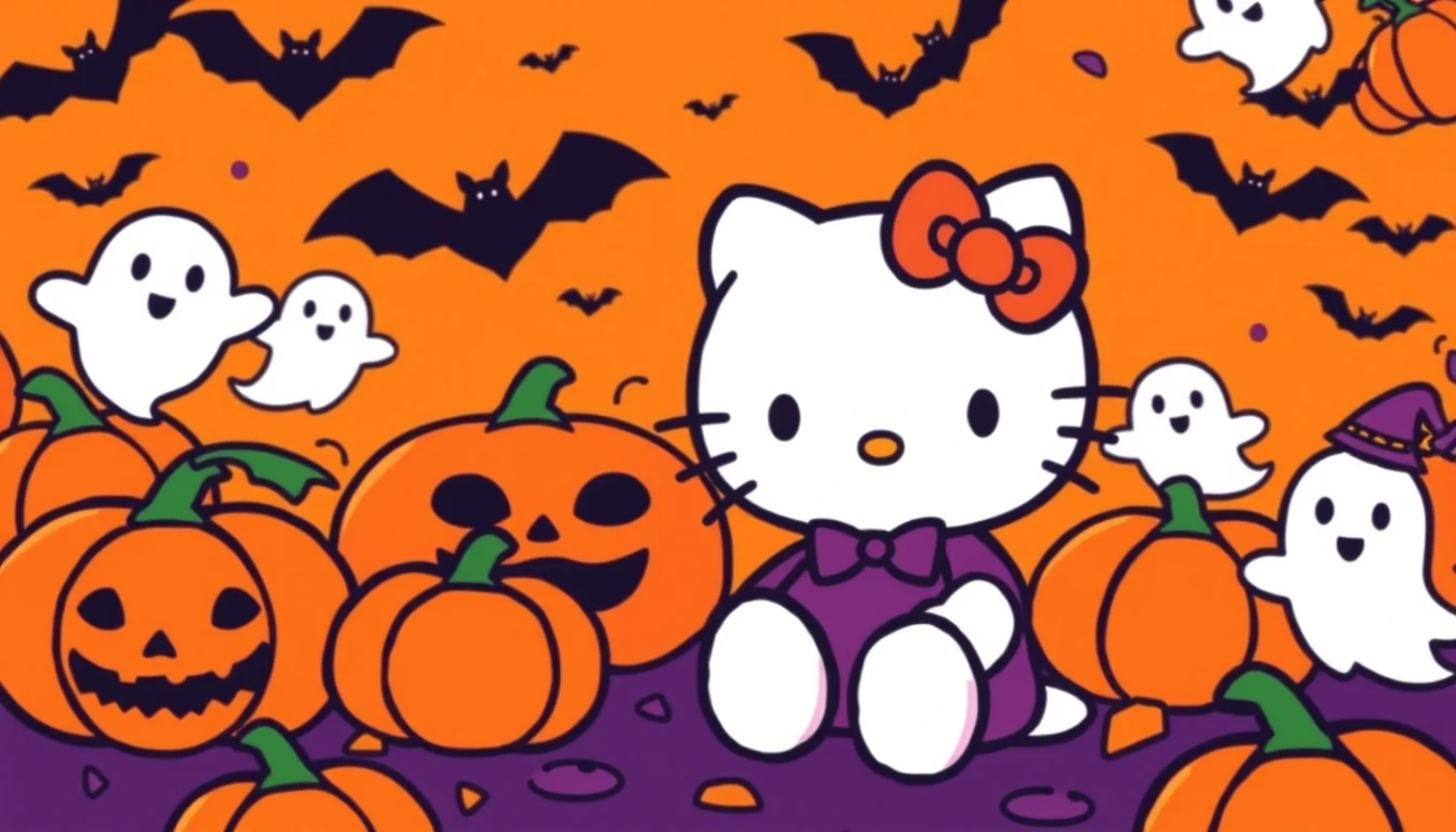 Hello Kitty Halloween Background