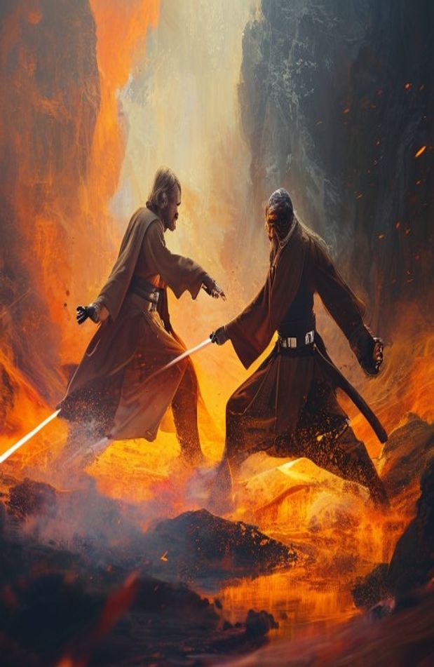 Anakin Vs Obi Wan Wallpaper