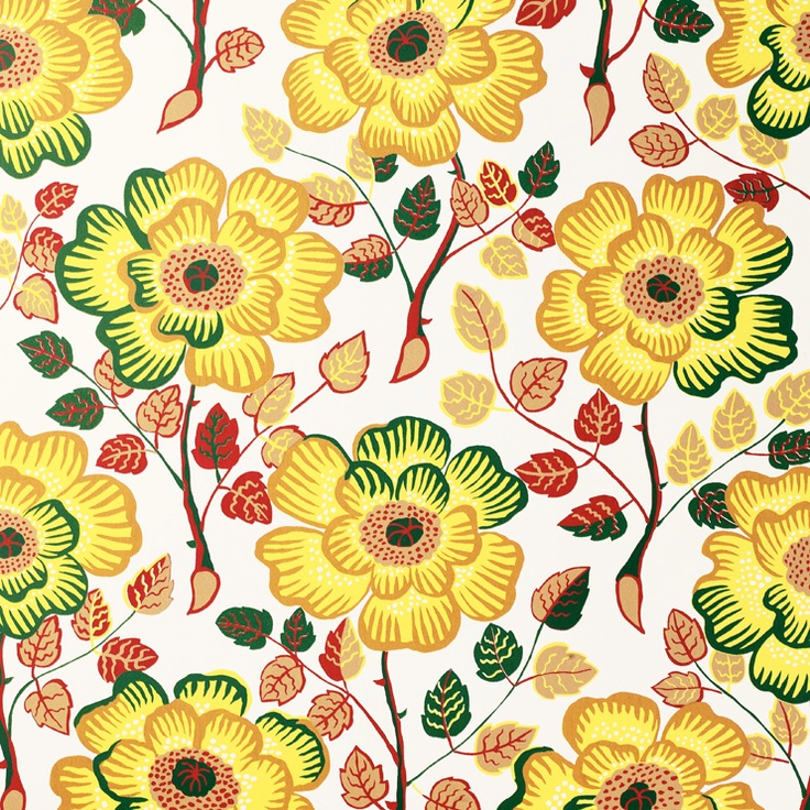 Josef Frank wallpaper Fabric Pinterest