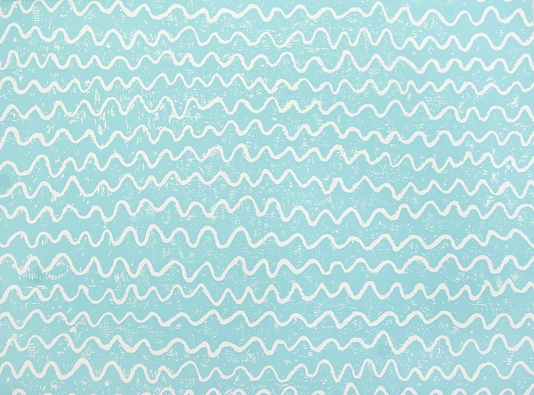Turquoise And White Wallpaper Crayon Striped