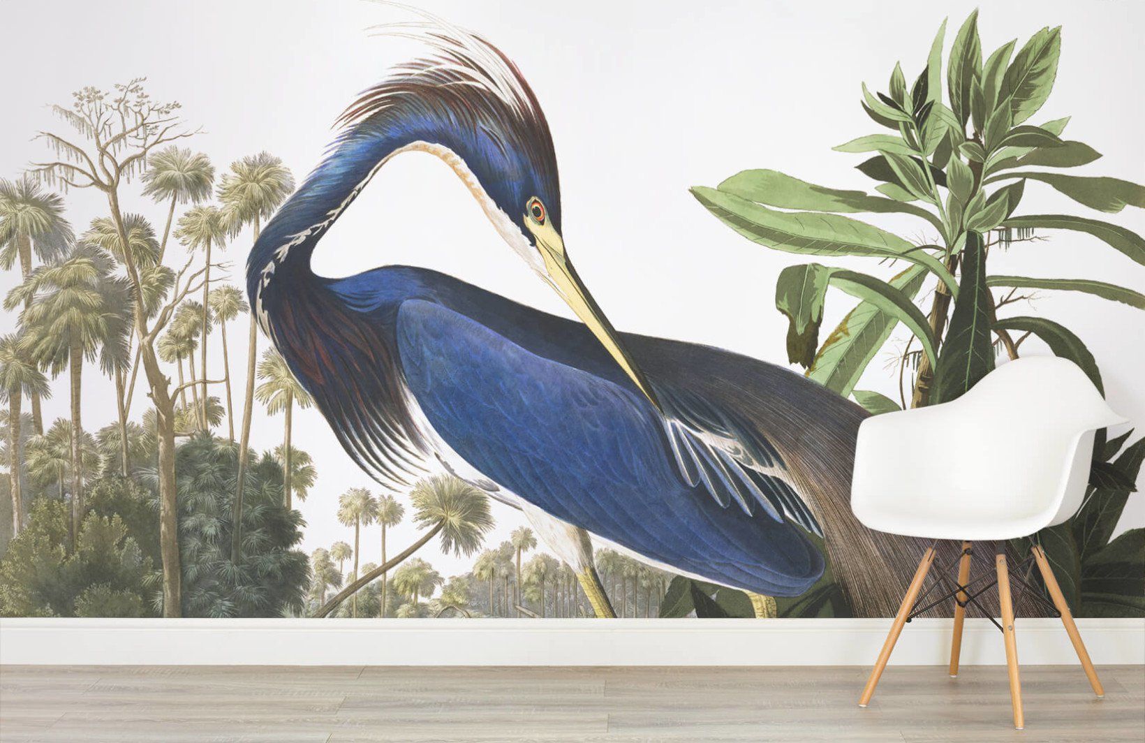Blue Heron Wallpaper Print Mural Muralswallpaper Entry