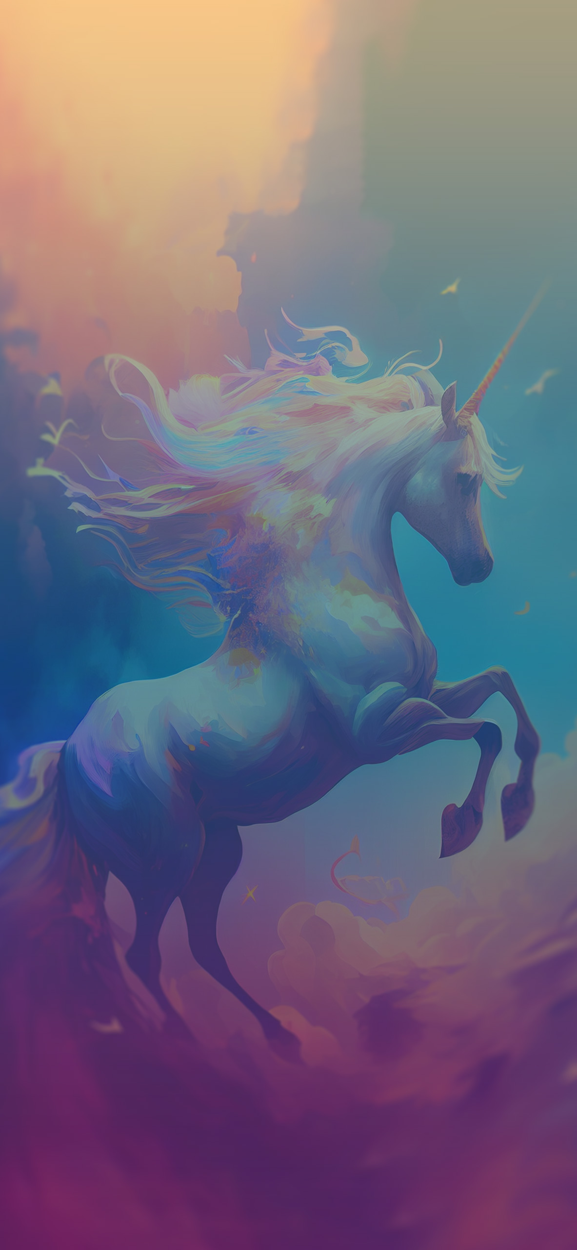 Unicorn Clouds Aesthetic Wallpaper