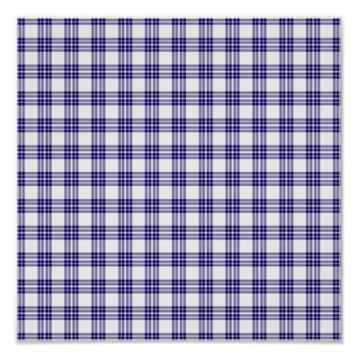 Blue Plaid Background Paper Poster