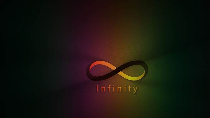 Wallpaper Titled Infinity On Green Black Background