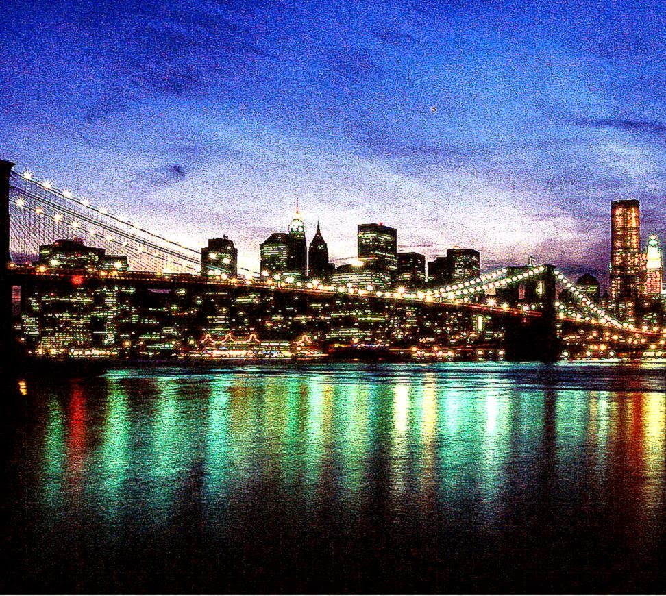 New York City At Night Background Wallpaper