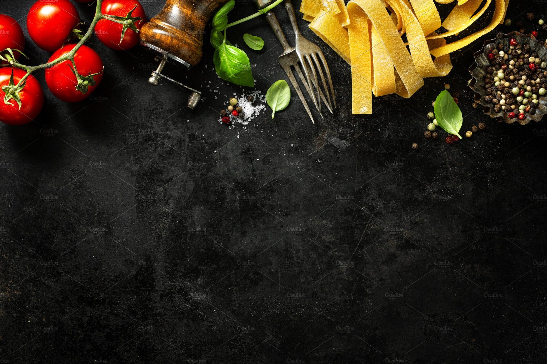 Italian Food Background With Ingredi High Quality Image