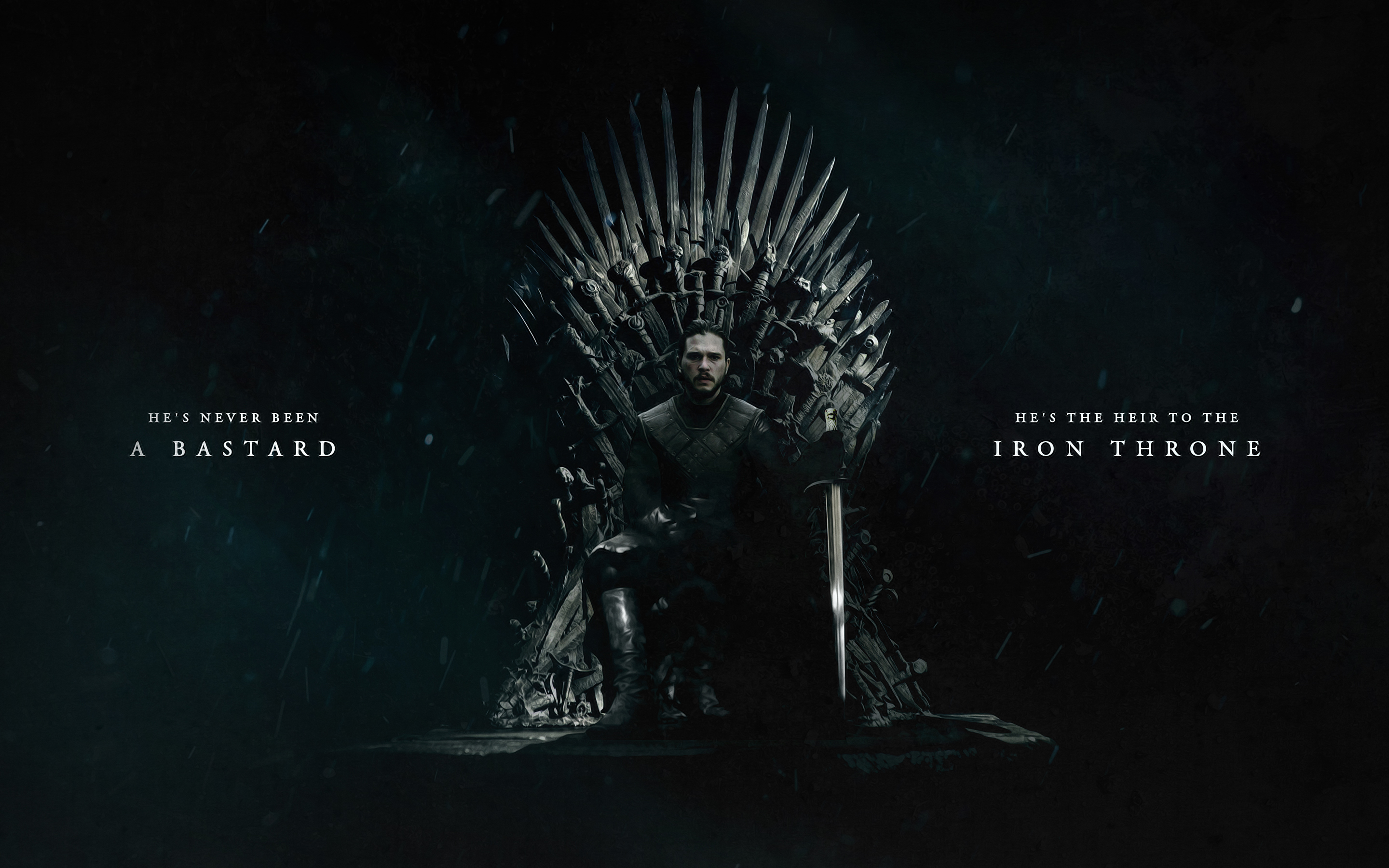 EVERYTHING] I edited a desktop wallpaper of Jon on the Iron Throne