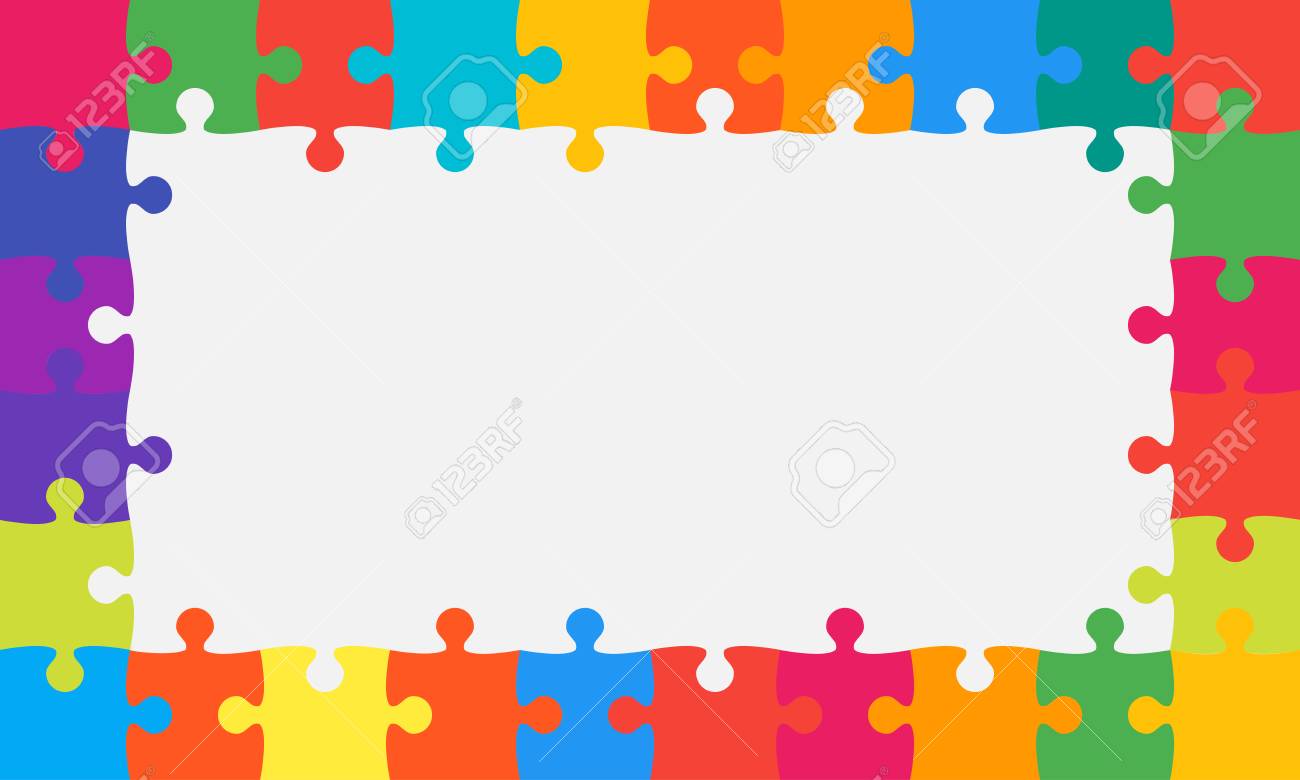 Colorful Background Puzzle Jigsaw Banner Vector