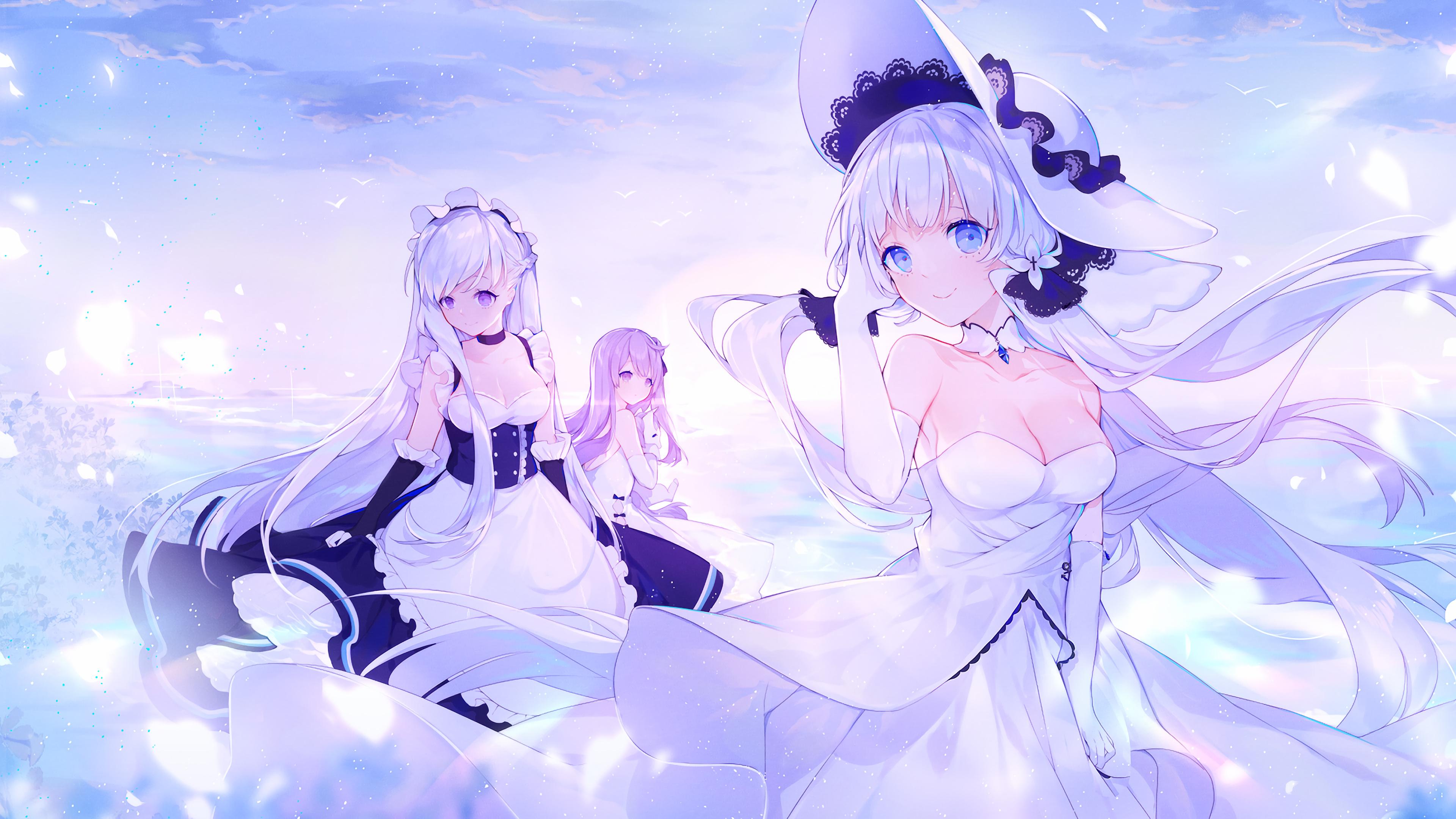 Azur Lane Illustrious Belfast Anime Girl 4k Wallpaper