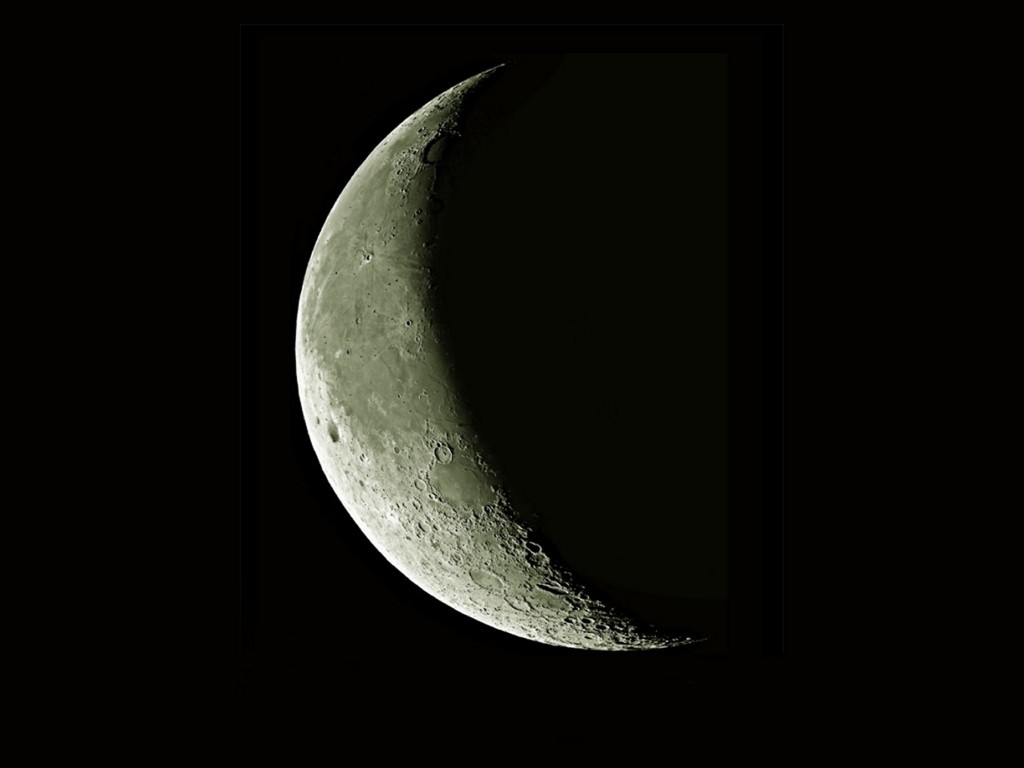 Crescent Moon Wallpaper HD In Space Imageci