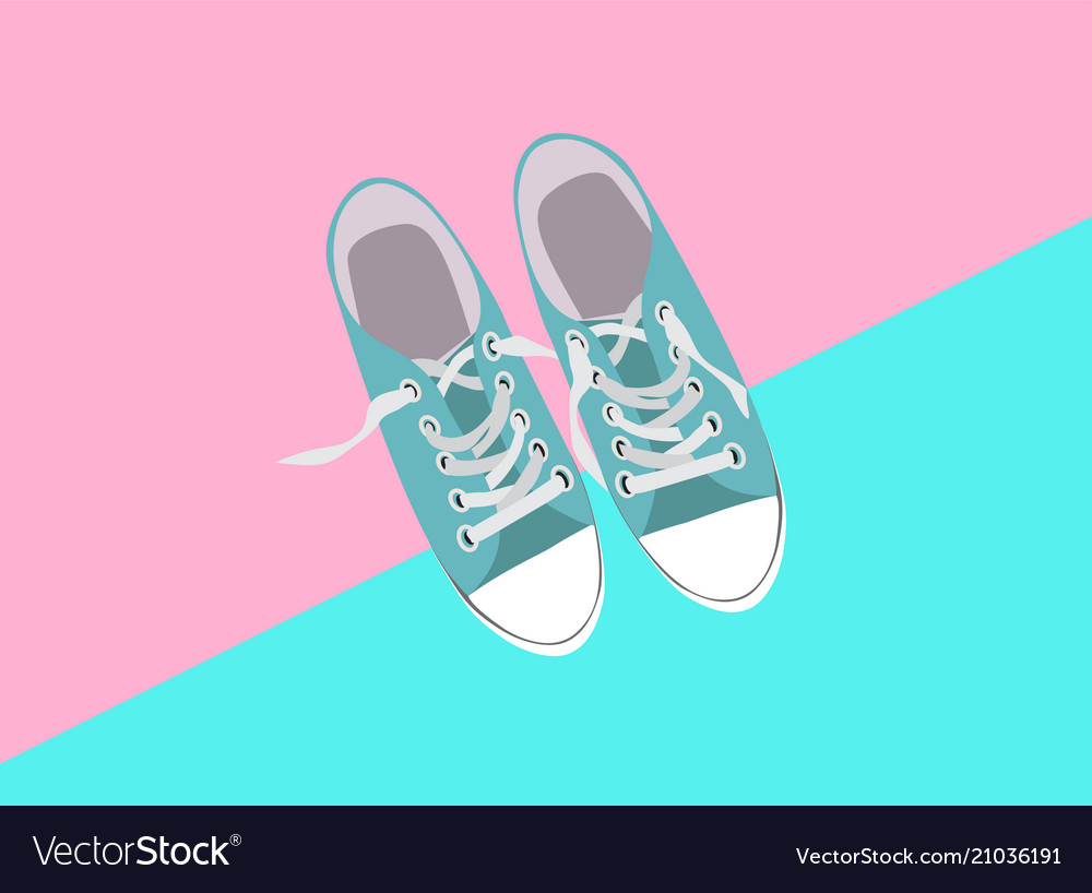 Pair Of Shoes On Color Background Royalty Vector Image