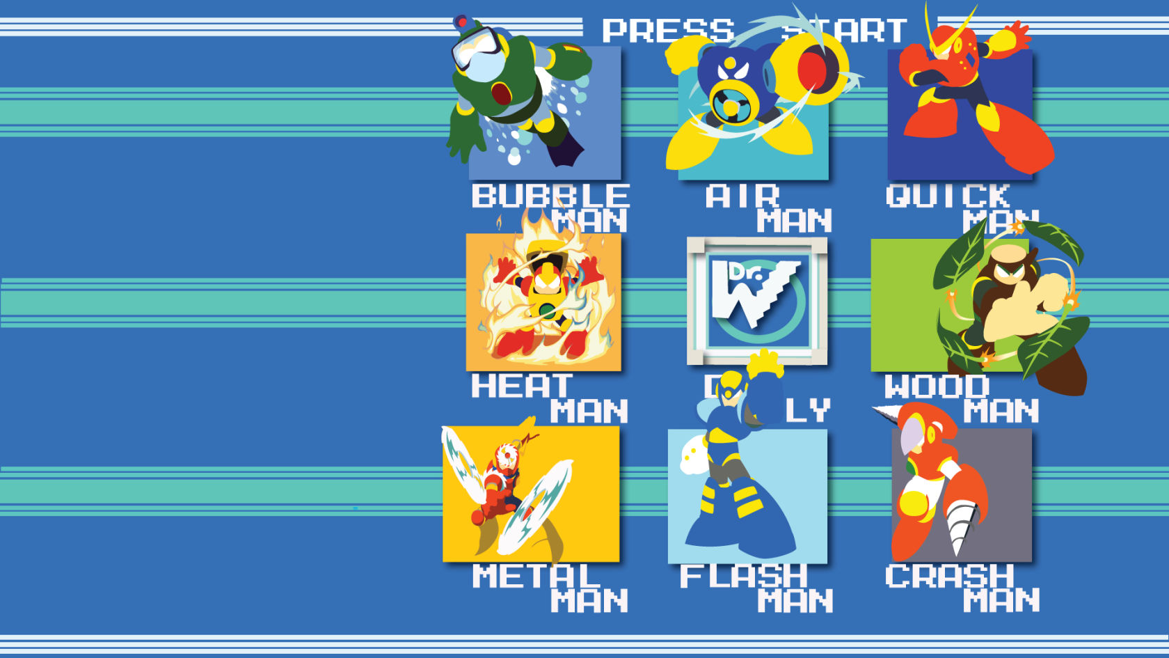 Mega Man Stage Select Wallpaper