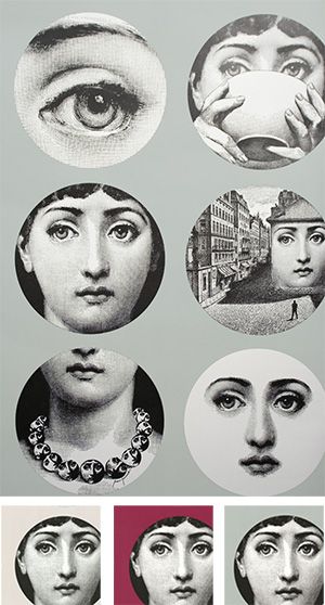 Fornasetti Plates With Faces Whimsy Weird Wonderful