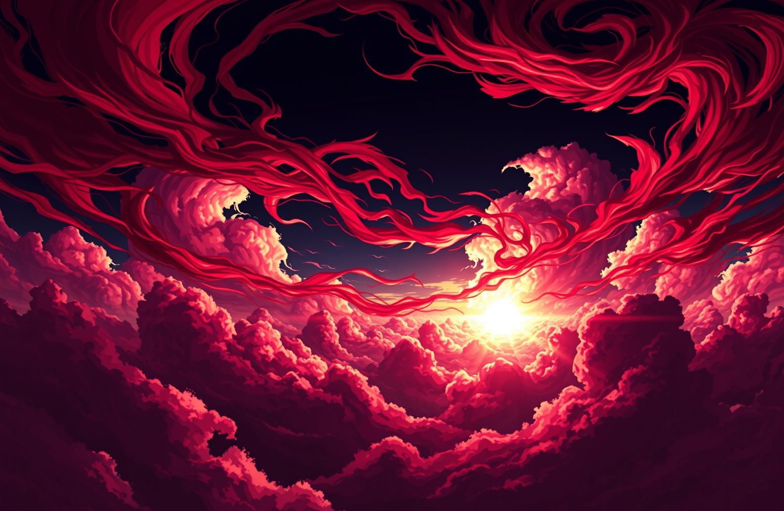 Akatsuki Clouds HD Wallpaper