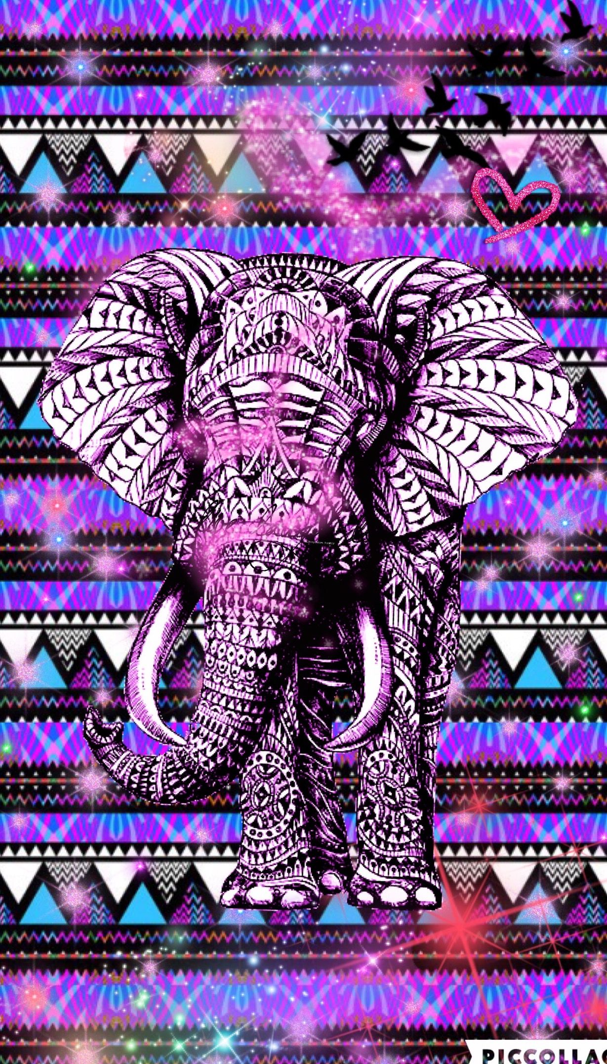 Hispter cute girly elephant create by Rose Elephant artwork