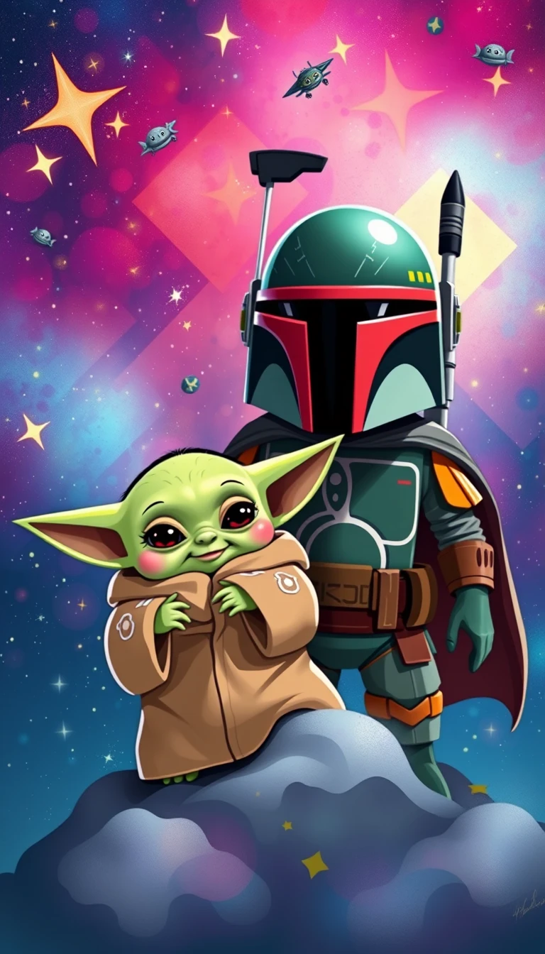 Baby Yoda Boba Wallpaper