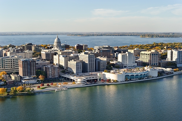 Aerial Photo Of Downtown Madison Uw Library