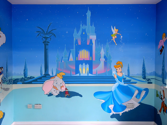 children wallpaper photos Disney Princess Wall Mural 700x525