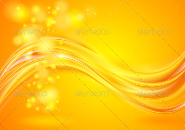 Bright Yellow Wavy Background Background Decorative