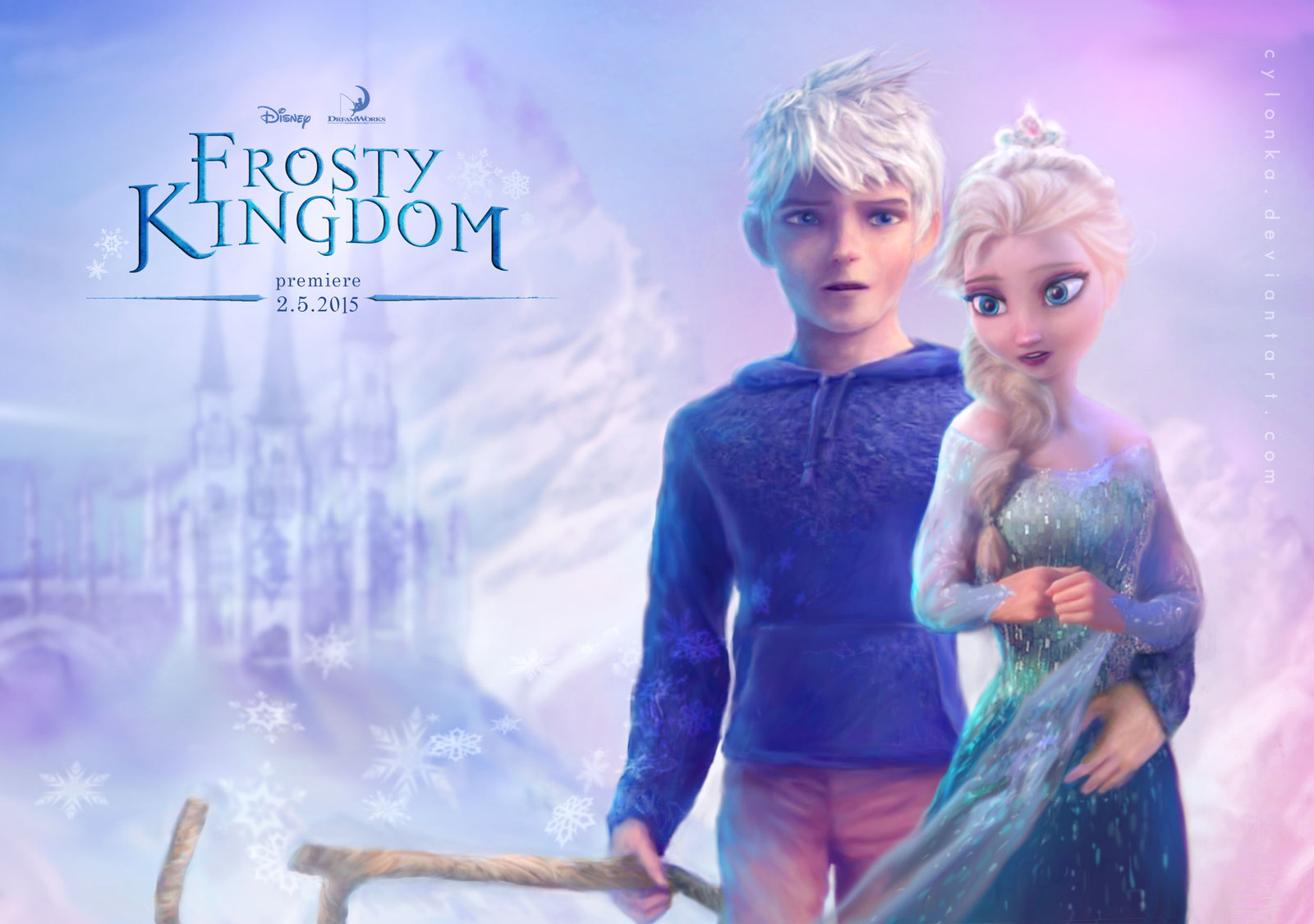 Elsa and Jack Frost   Frosty Kingdom by cylonka on
