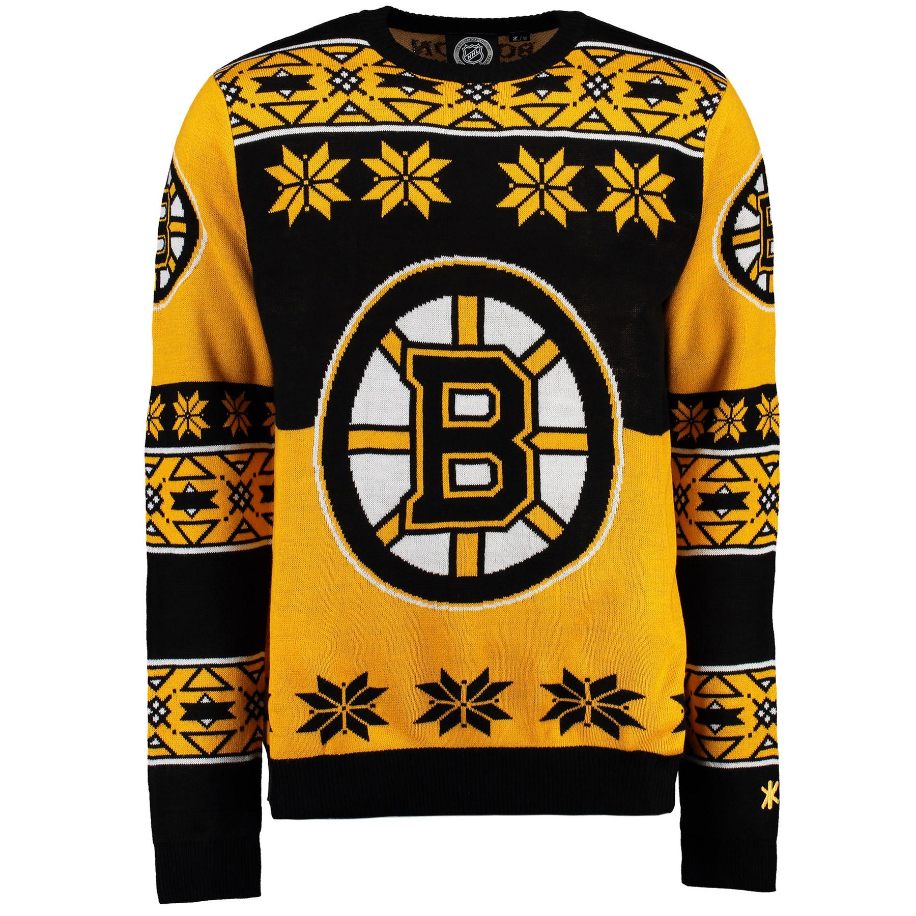 Boston Bruins Nhl Big Logo Ugly Crewneck Sweater