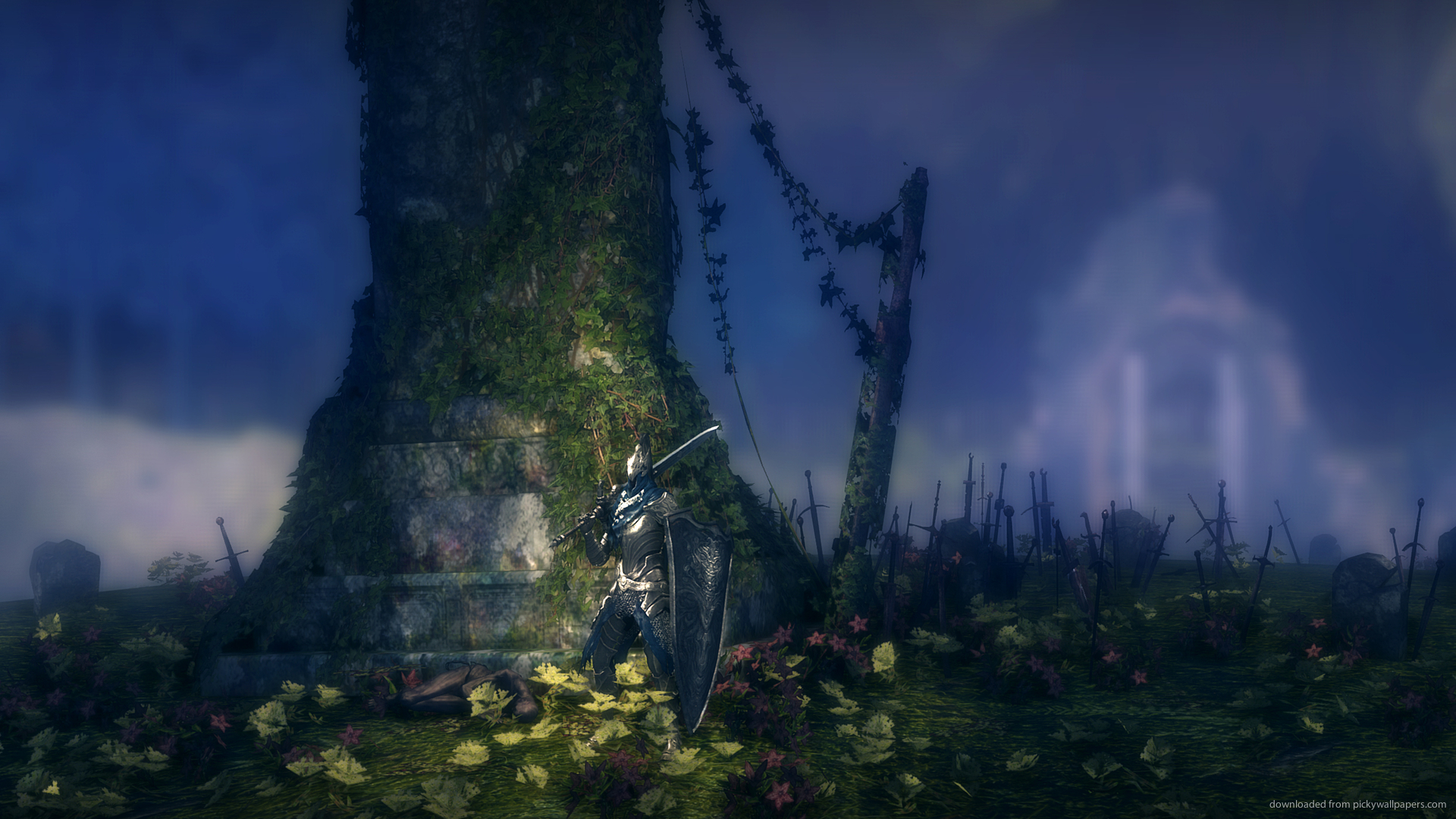 Dark Souls Posing Near Tree Picture