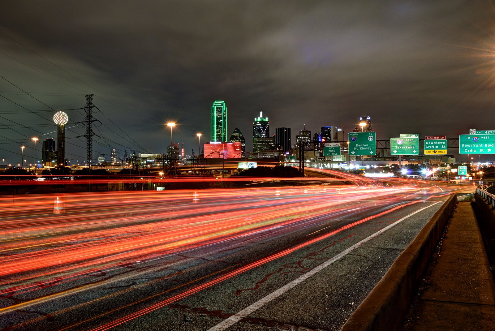 Dallas Architecture Bridges Cities City Texas Night Towers Buildings