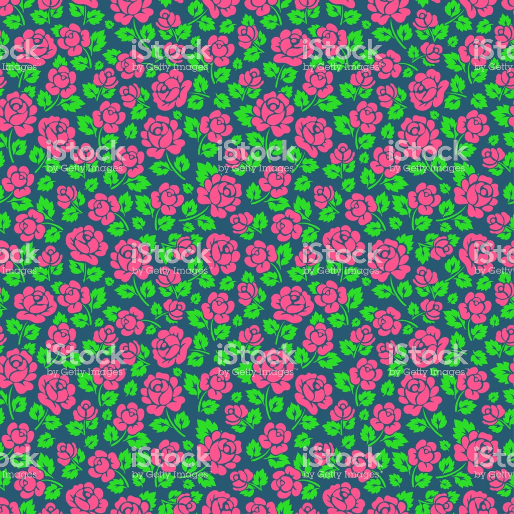 Pretty Background Of Pink Roses Stock Illustration