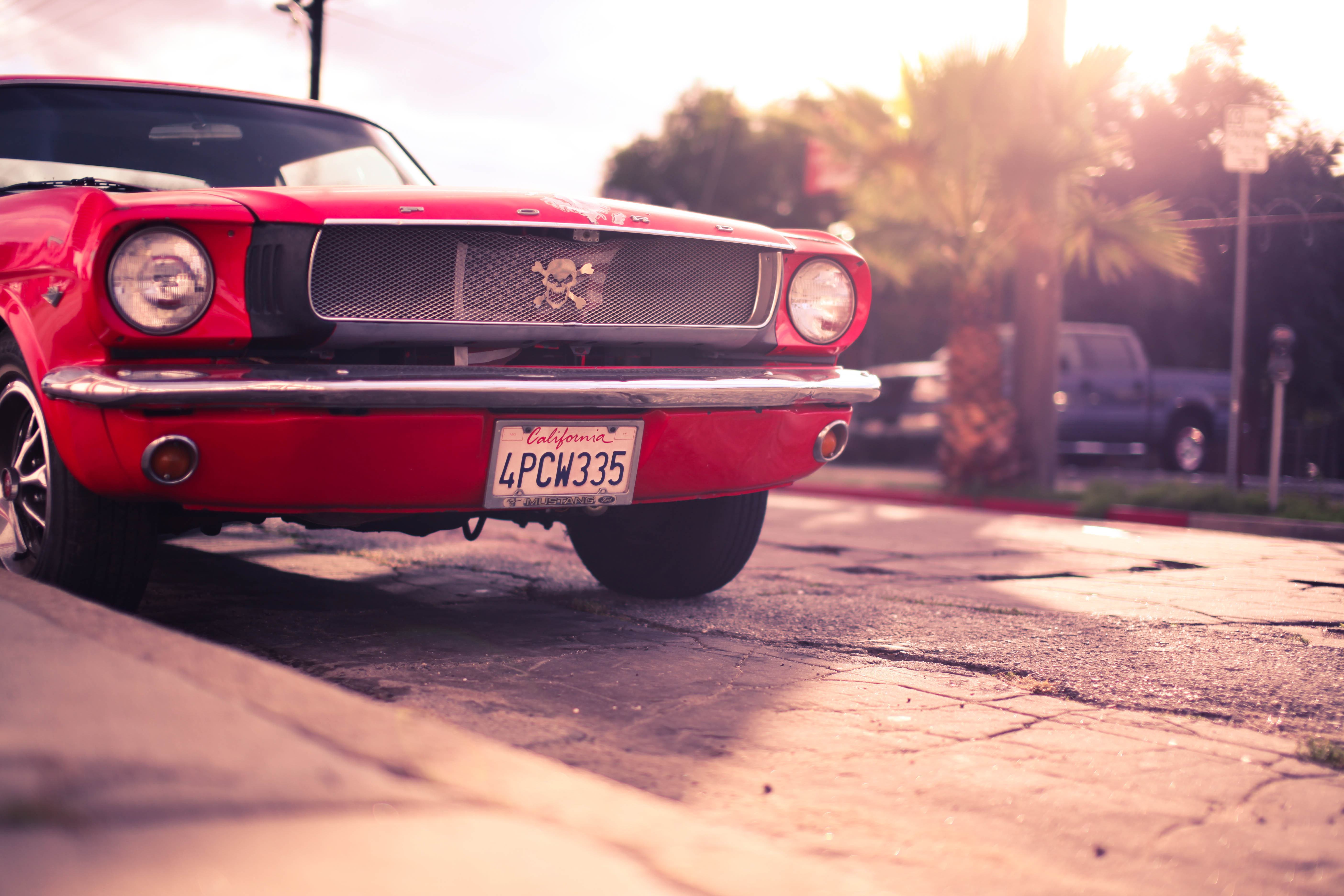 4k Wallpaper Cars Red Ford Mustang
