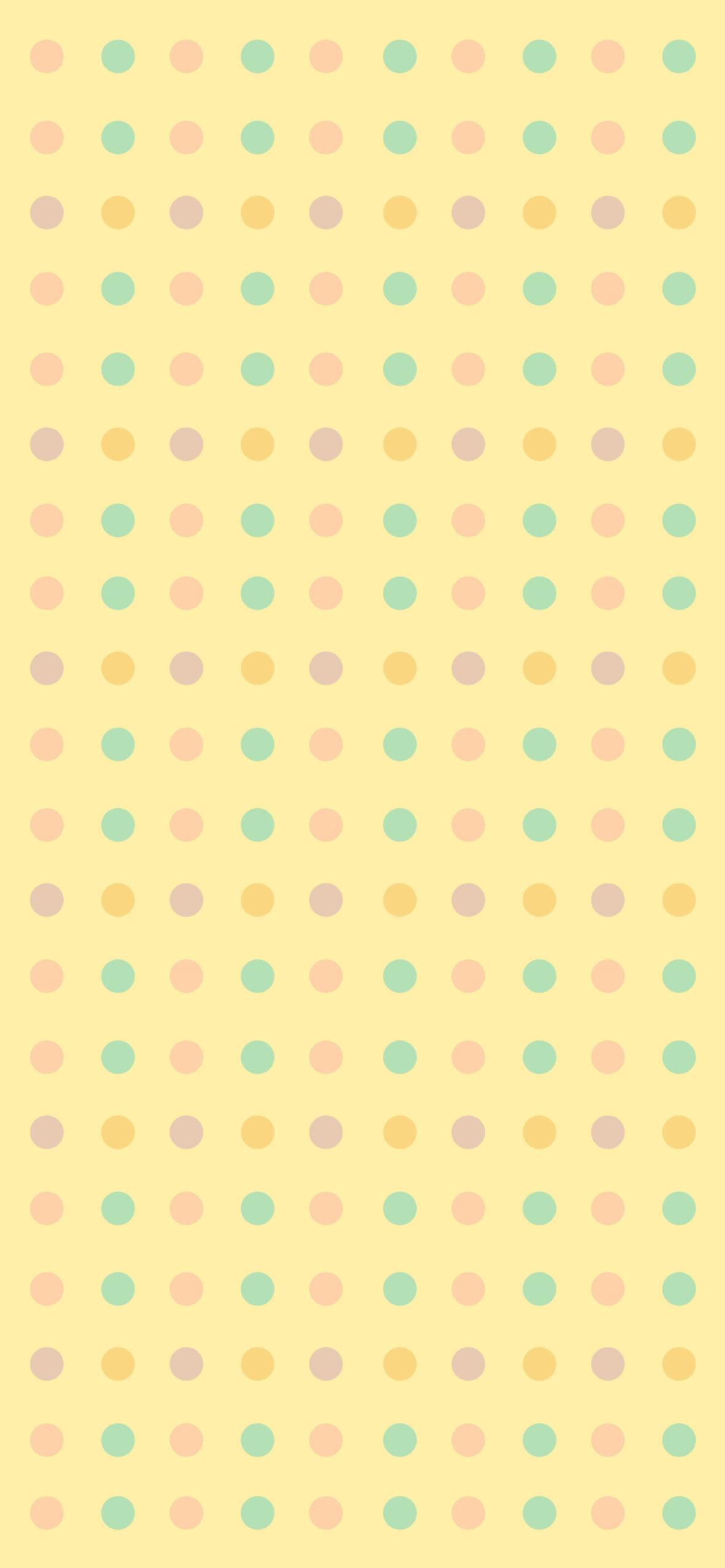 Dot Pattern Pastel Wallpaper Polka Yellow iPhone