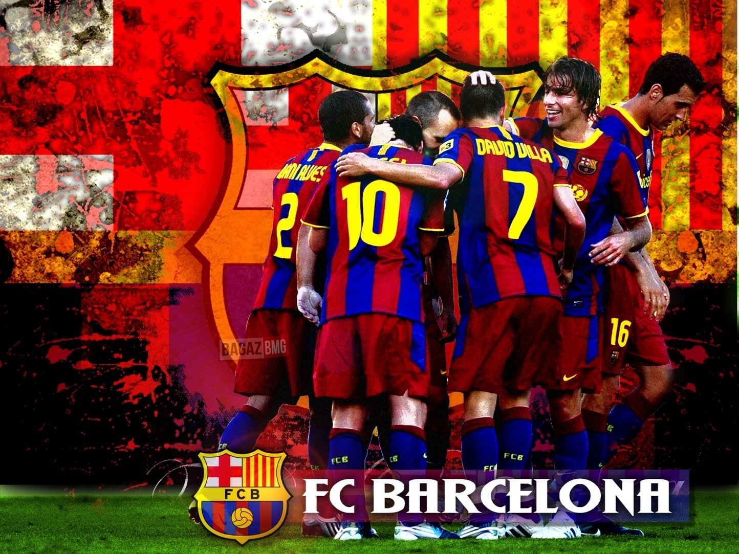 Barcelona Players Celebrating Fc
