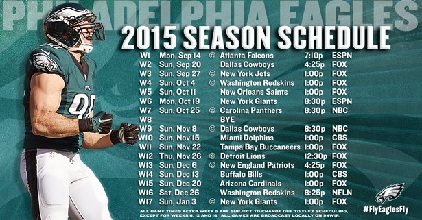 The Eagles schedule Over analyzing the advantages and