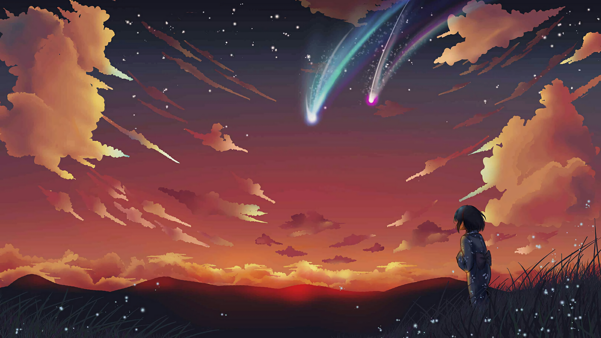Mitsuha Miyamizu Anime Your Name Wallpaper