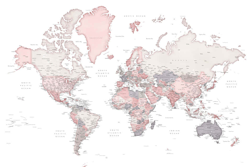 World Map Aesthetic Wallpaper