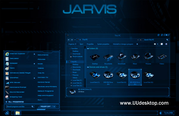 Jarvis For Win8 Desktop Themes Windows Visual Styles