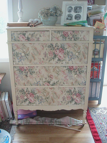 Vintage Dresser With Wallpaper Drawers Explore Maison Douc