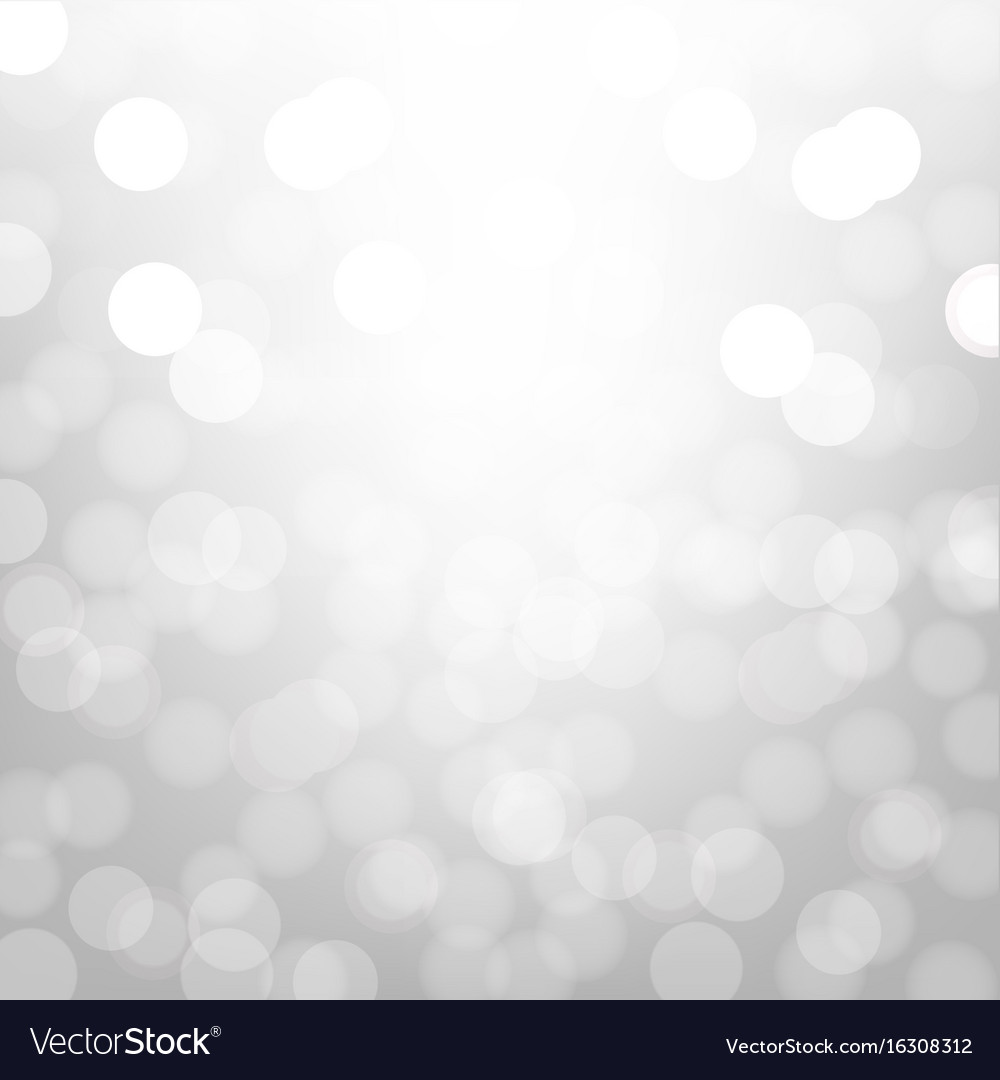 Silver Background With Bokeh Royalty Vector Image