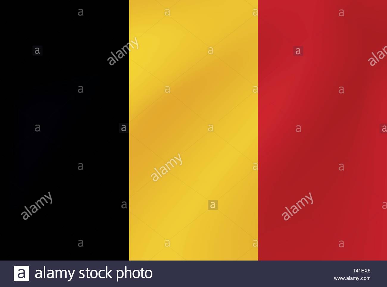 Vector National Flag Of Belgium Background Illustration Tricolor