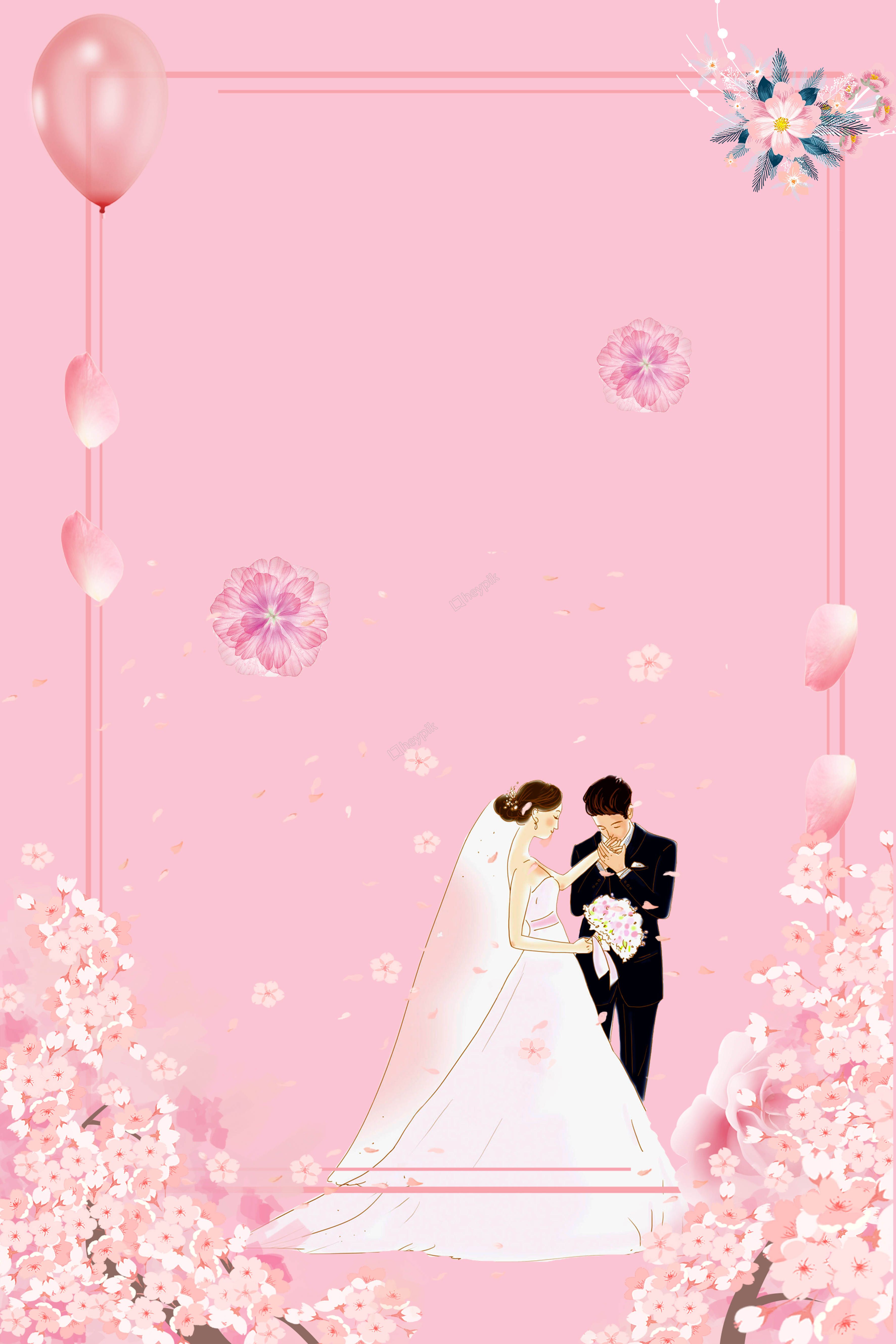 Wedding Invitation Background Illustration