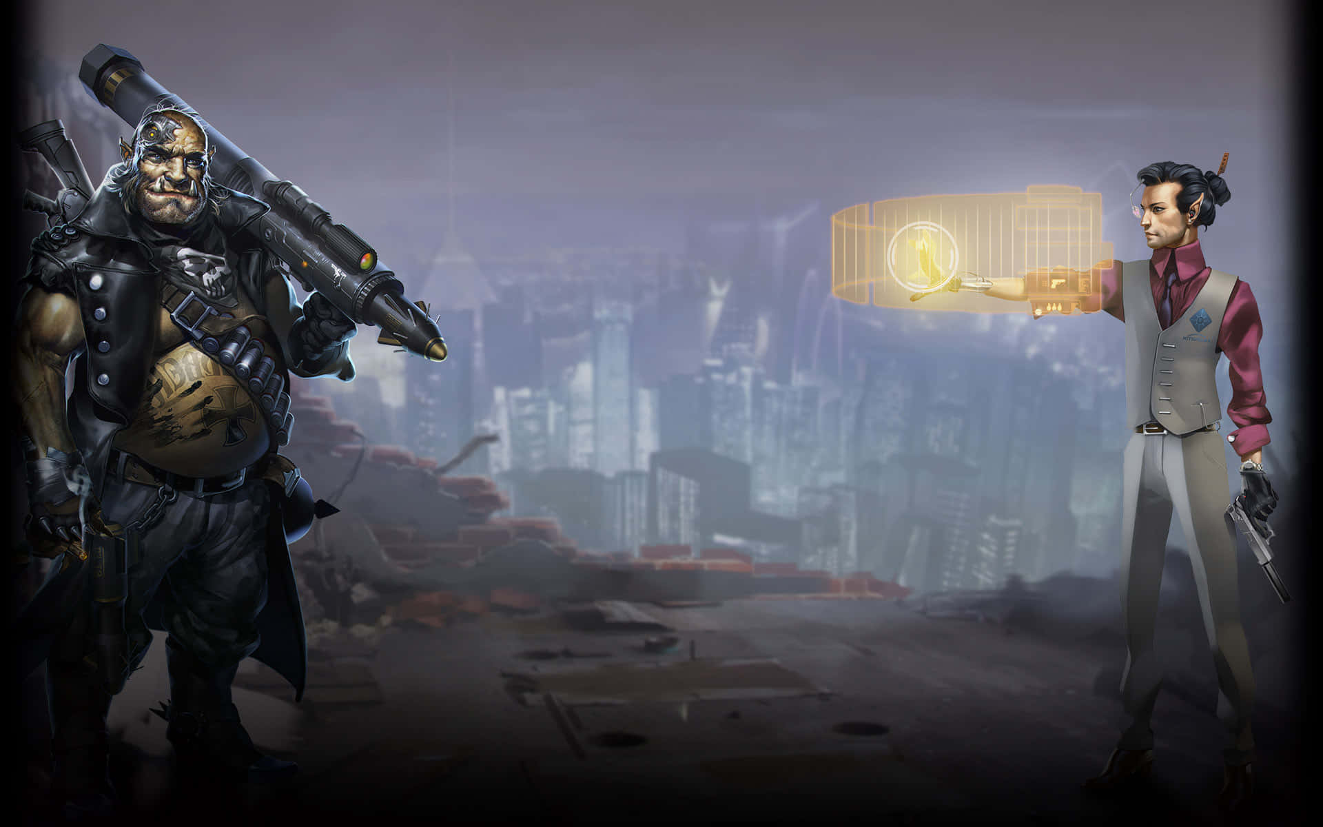 A Street Samurai From The Shadowrun Universe Wallpaper
