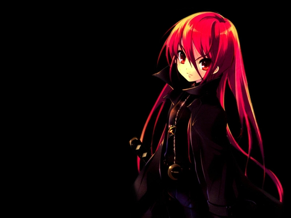 Black Dark Shakugan No Shana Redheads Long Hair Red Eyes Anime