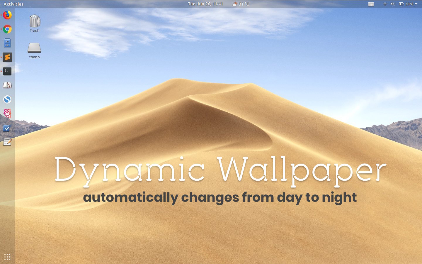 How To Use Macos Mojave S Dynamic Wallpaper On Linux Omg Ubuntu