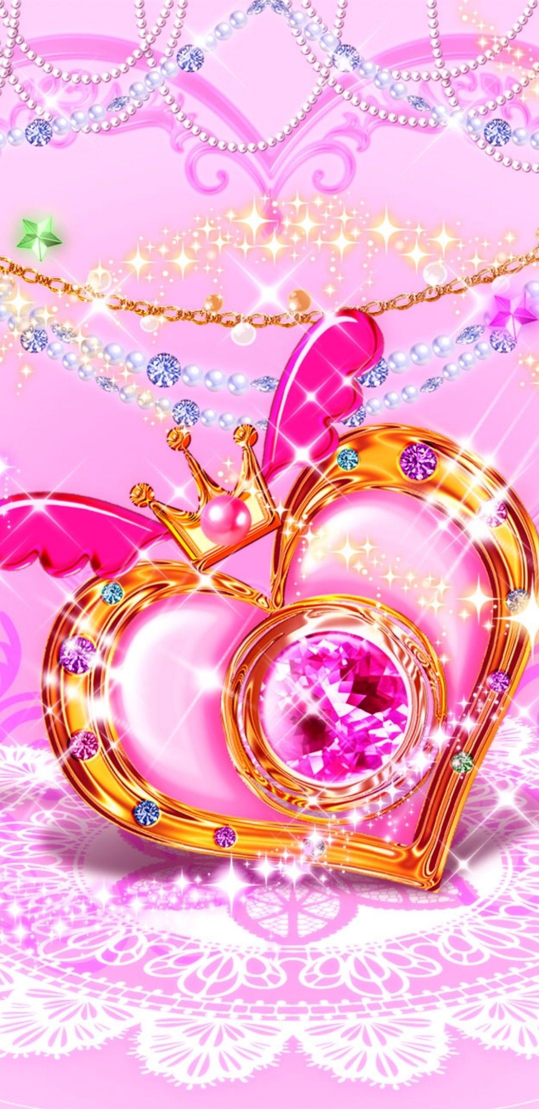 Pink Diamond Theme Wallpaper Glitter Download