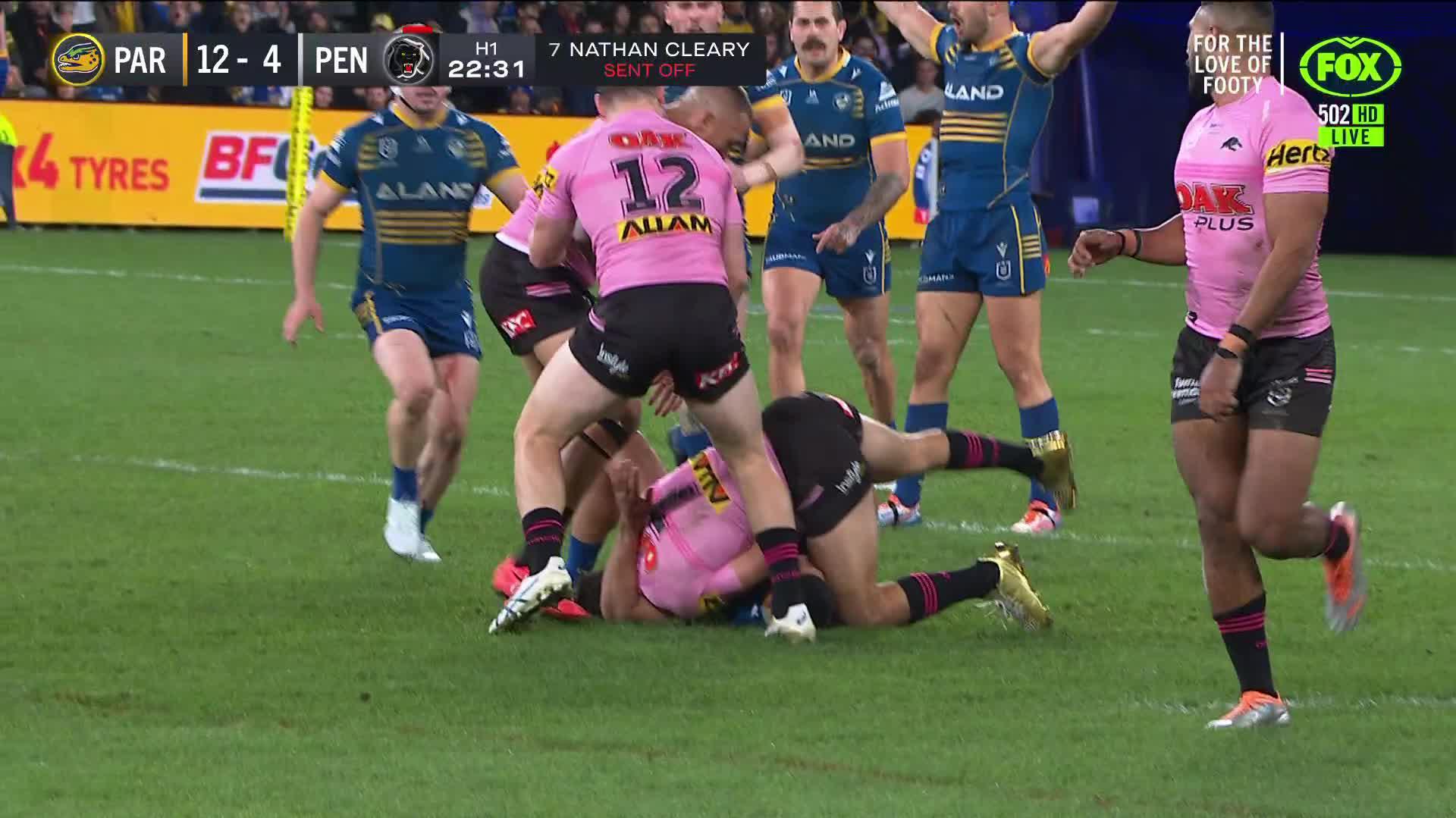 Code Nrl On Nathan Cleary Has Been Sent Off Inside The
