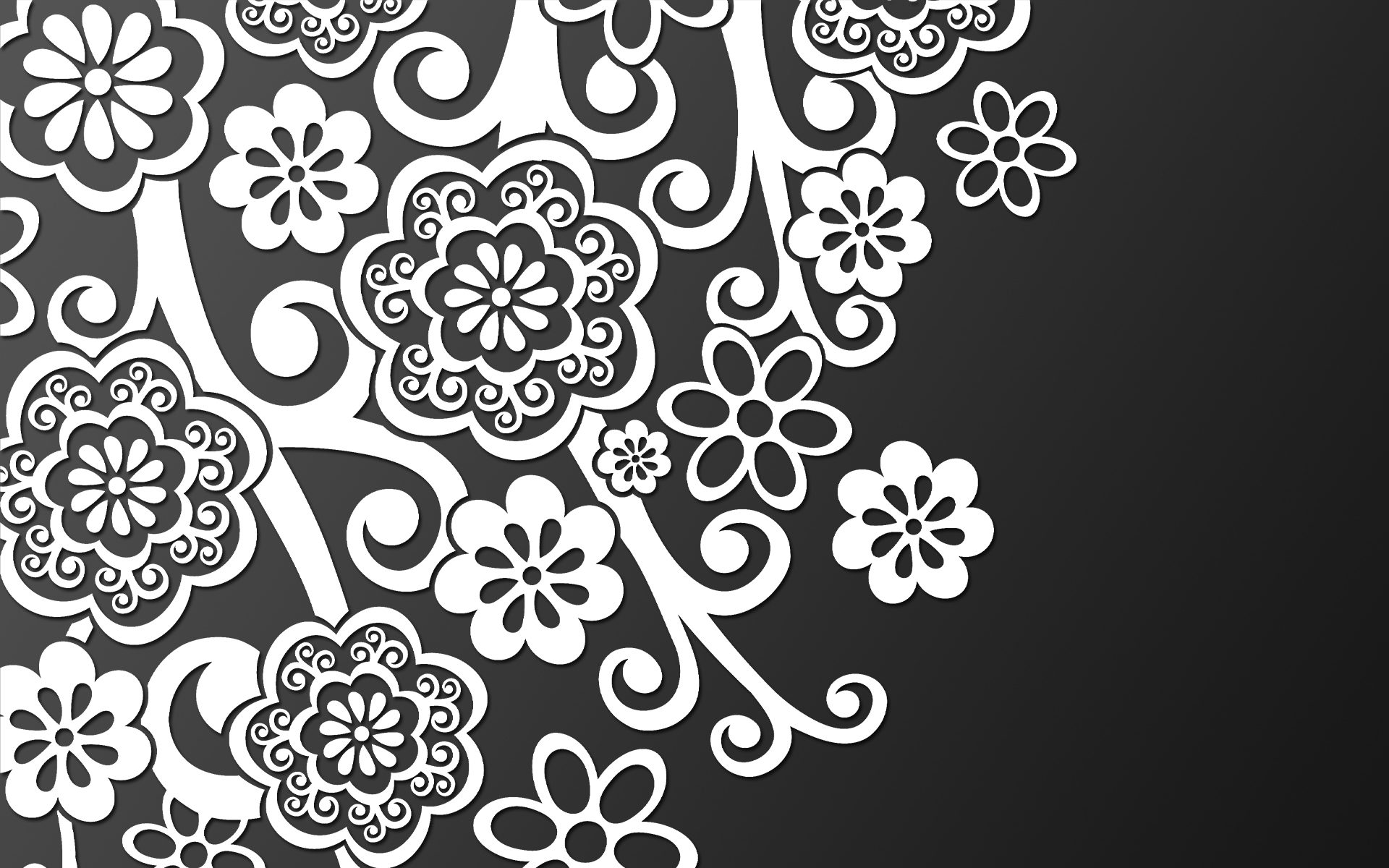 White Pattern On Black Wallpaper And Image