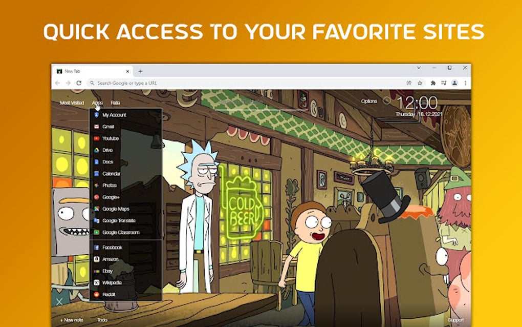 Rick And Morty Wallpaper HD New Tab Google Chrome