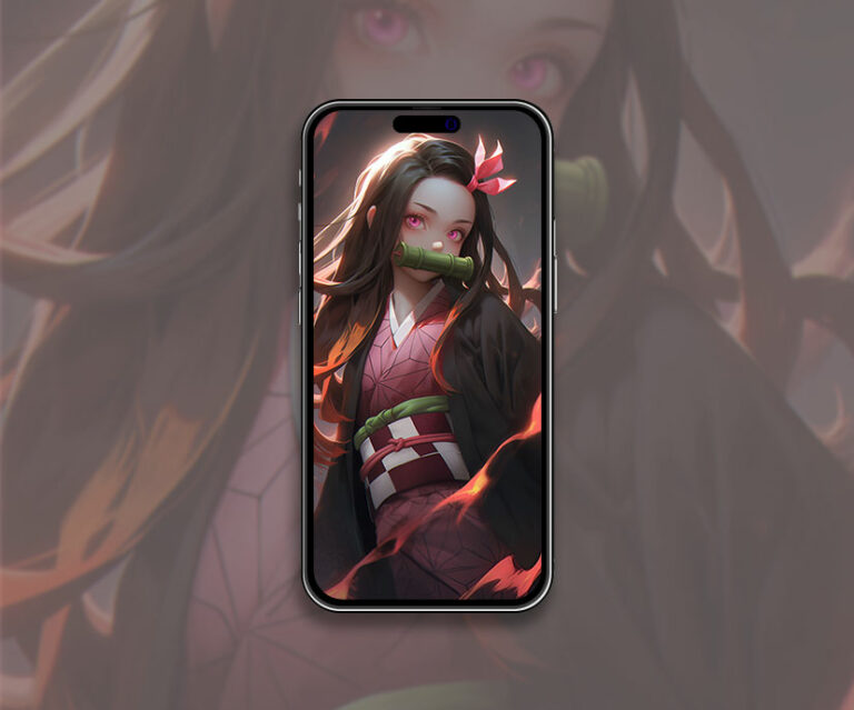 Hypebeast Nezuko With Phone Wallpaper