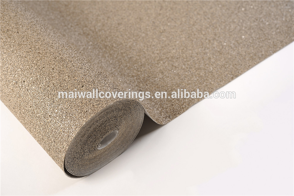Mica Wallpaper Vermiculite Little Stone Dark Brown