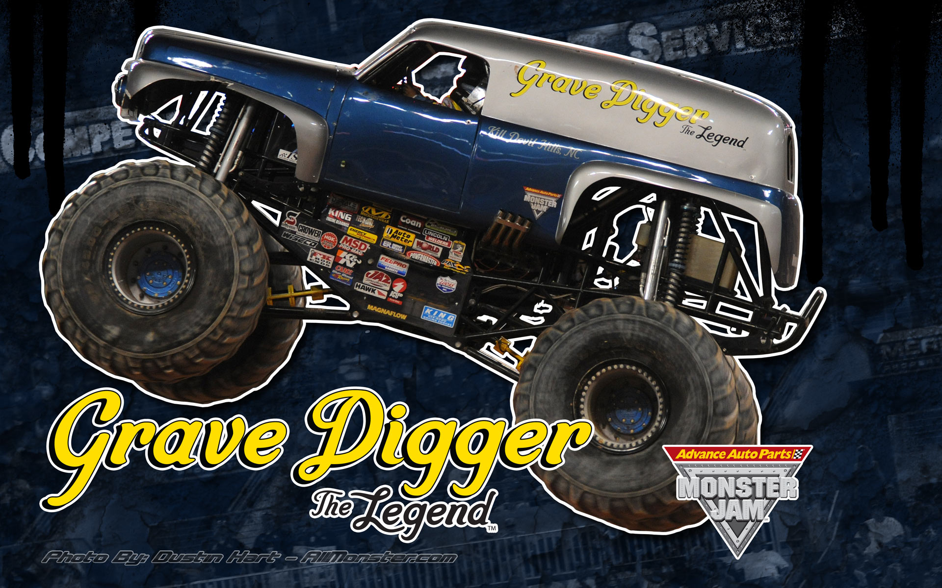 Grave Digger Monster Truck Race Racing J Wallpaper