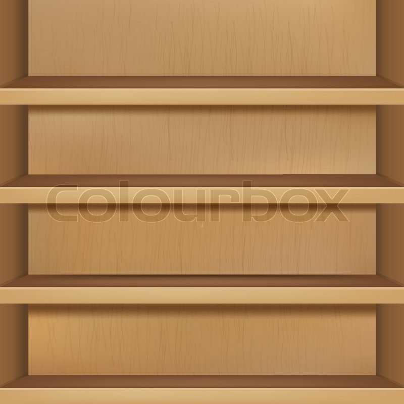 Empty bookshelf stock image Image of plank isolated  16760085
